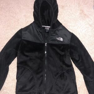 Girls black north face coat